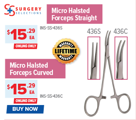 Surgery Selections Micro Halsted Forceps